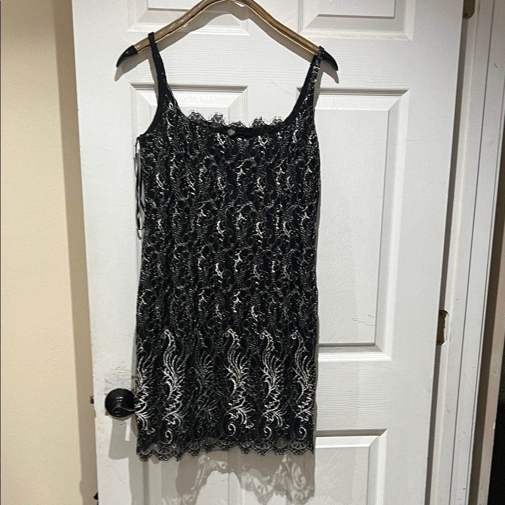 Jones New York Black and White Evening Dress